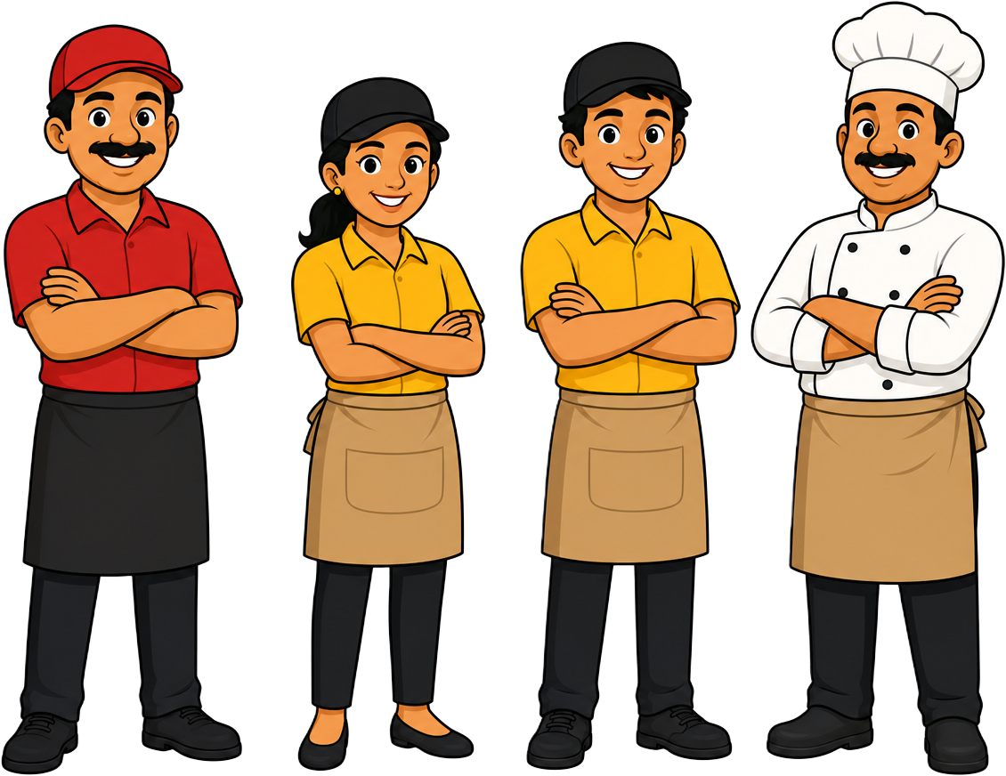 Lala Laaya Burger staff members smiling together